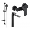 Mexen Milo DF05 sprchová sada, černá - 71314DF05-70