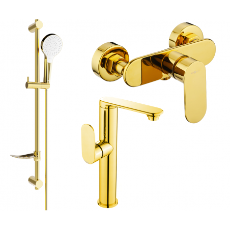 Mexen Milo DF05 sprchová sada, zlatá - 713154DF05-50