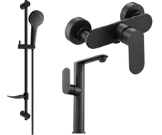 Mexen Milo DF05 sprchová sada, černá - 713154DF05-70