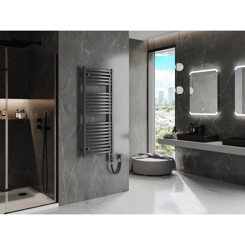 Mexen Helios elektrický radiátor 1200 x 500 mm, 600 W, antracit - W103-1200-500-2600-66