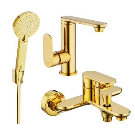 Mexen Milo R40 koupelnová sada, zlatá - 713053R40-50