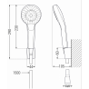 Mexen Milo R05 koupelnová sada, černá - 713053R05-70