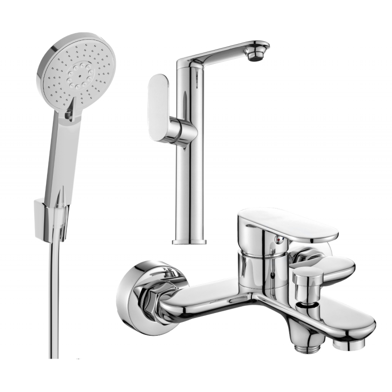 Mexen Milo R40 sada na vanu, chrom - 713153R40-00