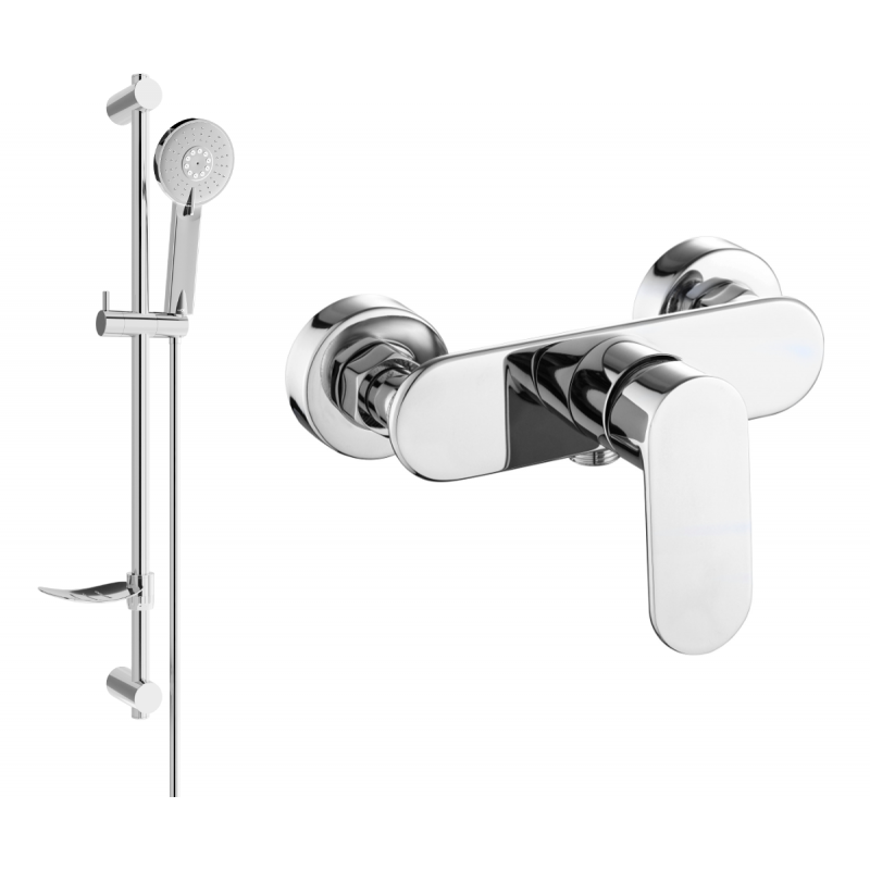 Mexen Milo DF40 sprchová baterie se sprchovou soupravou, chrom - 7134R40-00