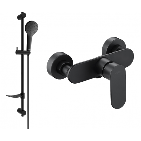 Mexen Milo DF05 sprchová baterie se sprchovým setem, černá - 7134R05-70