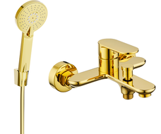 Mexen Milo R40 vanová baterie se sprchovou sadou, zlatá - 7133R40-50