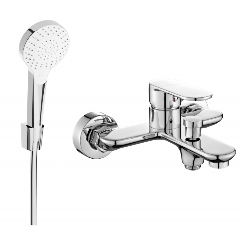 Mexen Milo R05 vanová baterie se sprchovou sadou, chrom - 7133R05-00