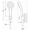 Mexen Milo R05 vanová baterie se sprchovou sadou, chrom - 7133R05-00