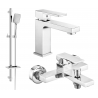 Mexen Uno DQ62 vanová sada, chrom - 71403DQ62-00