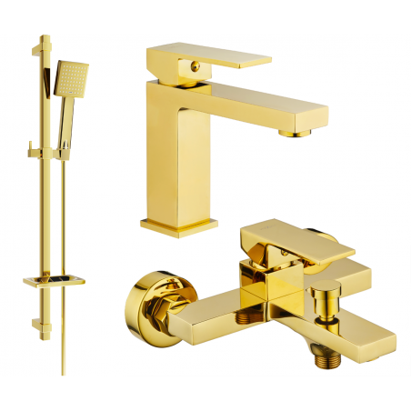 Mexen Uno DQ45 koupelnová sada, zlatá - 71403DQ45-50