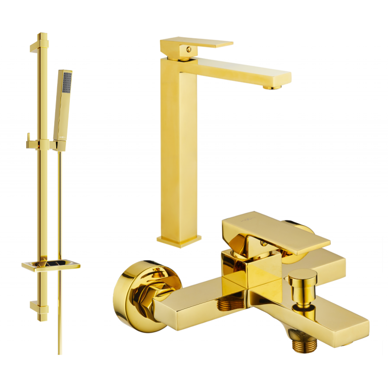 Mexen Uno DQ77 vanová sada, zlatá - 71413DQ77-50