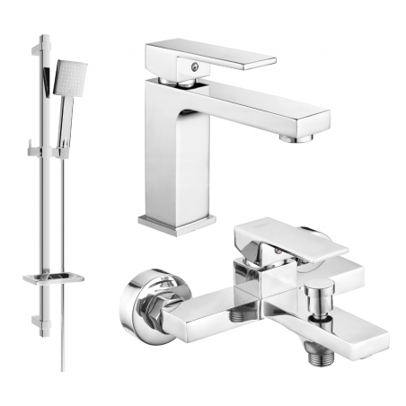 Mexen Uno DQ45 vanový set, chrom - 71403DQ45-00