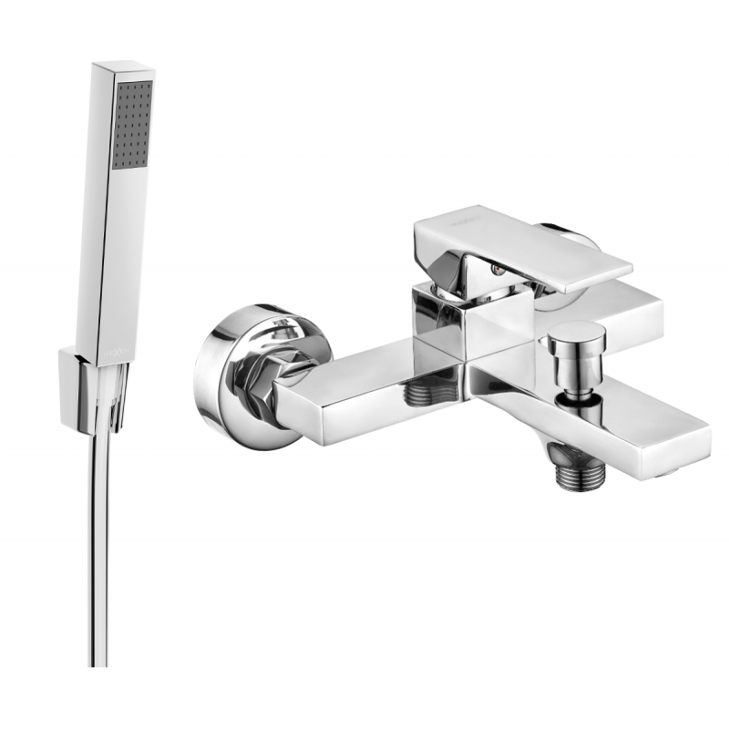 Mexen Uno R77 vanová baterie se sprchovou soupravou, chrom - 7143R77-00