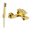 Mexen Uno R77 vanová baterie se sprchovou sadou, zlatá - 7143R77-50
