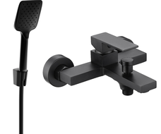 Mexen Uno R62 vanová baterie se sprchovým setem, černá - 7143R62-70