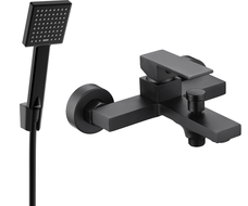 Mexen Uno R45 vanová baterie se sprchovou sadou, černá - 7143R45-70