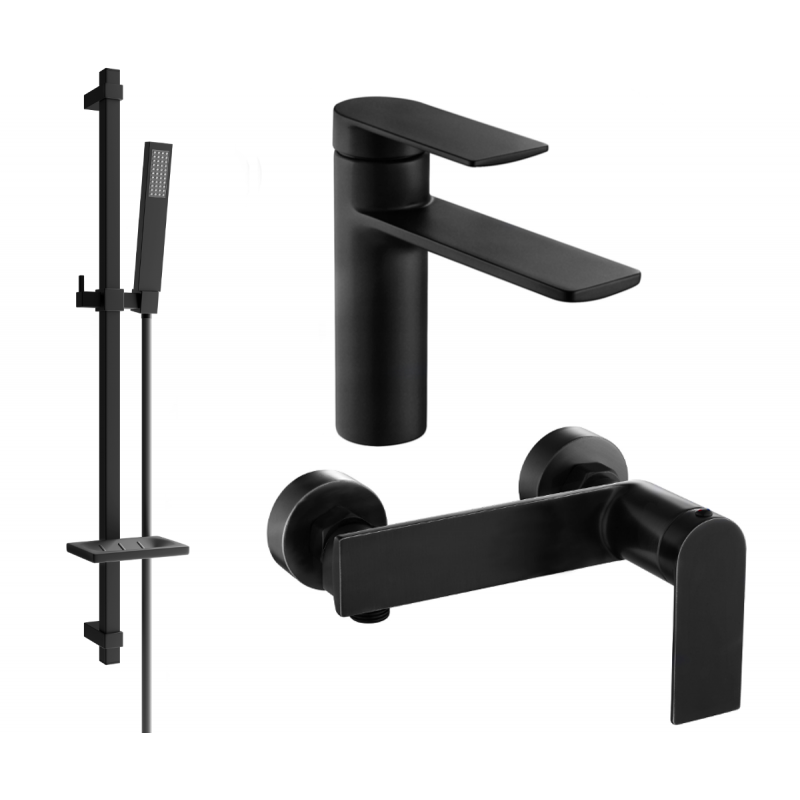 Mexen Zero DQ02 sprchová sada, černá - 71104DQ02-70