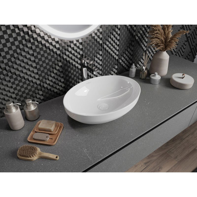 Mexen Cornelia nástěnná umyvadlo 50 x 37 cm, bílá - 21885000