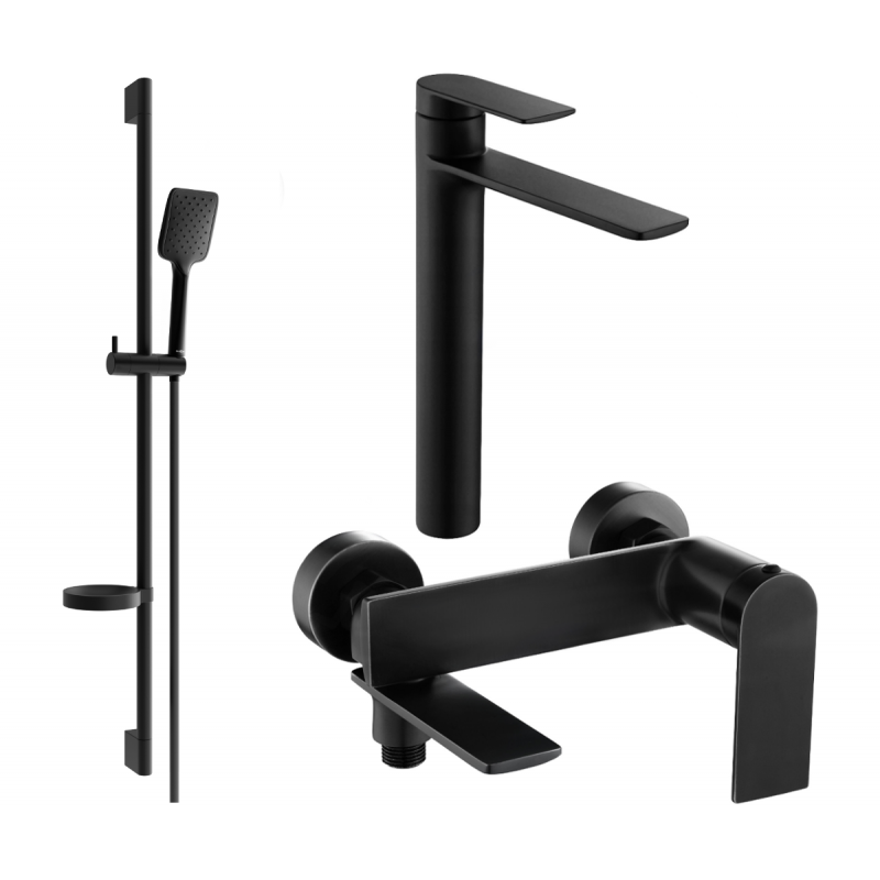Mexen Zero DS62 koupelnový set, černý - 7113DS62-70