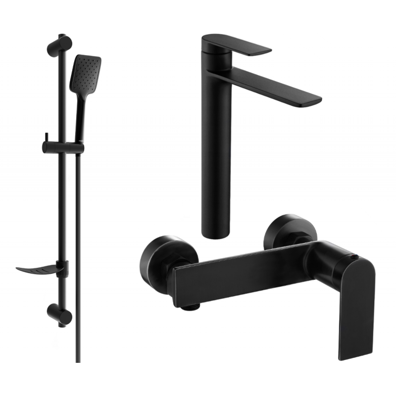 Mexen Zero DF62 sprchová souprava, černá - 71114DF62-70