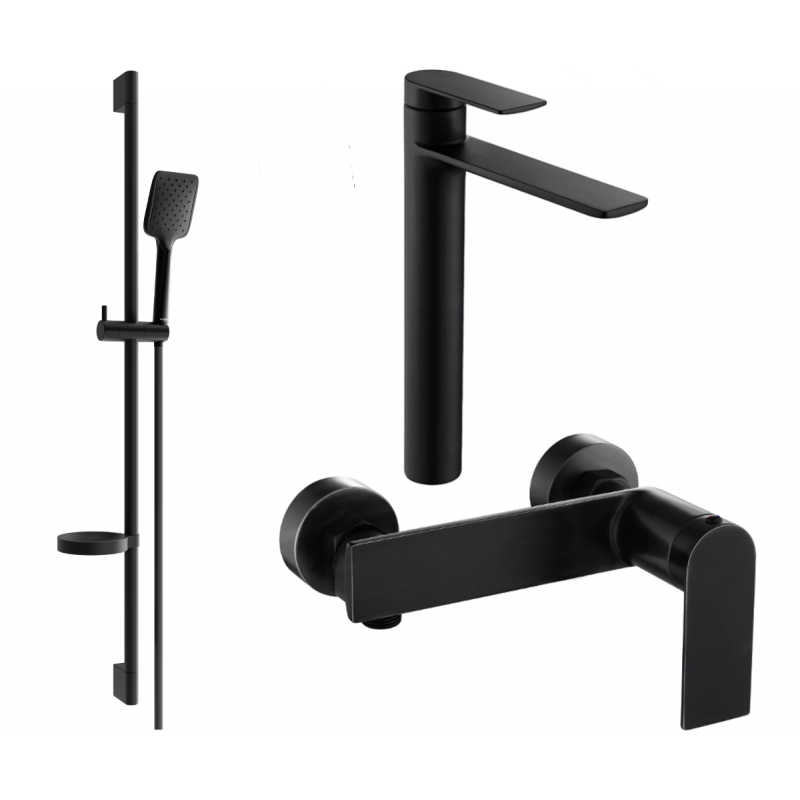 Mexen Zero DS62 sprchová sada, černá - 71114DS62-70