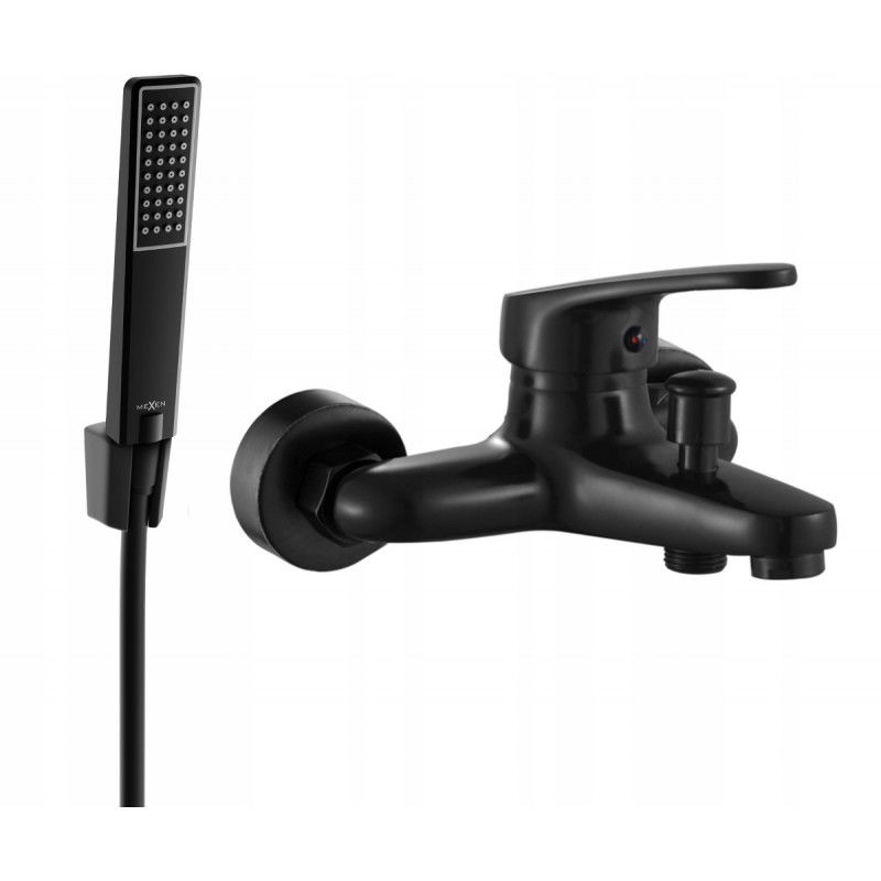 Mexen Erica R72 baterie vanová se sprchovou sadou, černá - 74643R72-70