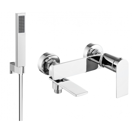 Mexen Zero R02 vanová baterie se sprchovou soupravou, chrom - 7113R02-00