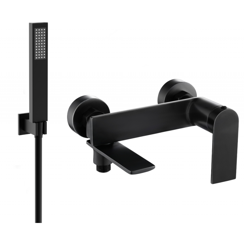 Mexen Zero R02 koupelnová baterie s sprchovou sadou, černá - 7113R02-70