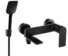 Mexen Zero R62 vanová baterie se sprchovou soupravou, černá - 7113R62-70