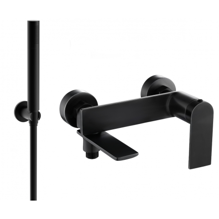 Mexen Zero R70 vanová baterie s sprchovou soupravou, černá - 7113R70-70