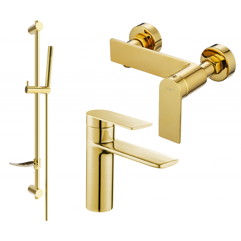 Mexen Zero DF70 sprchová sada, zlatá - 71104DF70-50