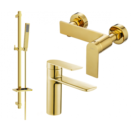 Mexen Zero DQ02 sprchový set, zlatý - 71104DQ02-50