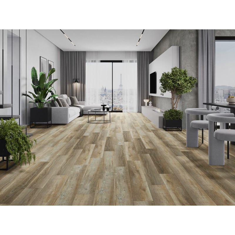 Mexen Cortland vinylové panely 1240 x 182 mm SPC 6,5 mm, podložka IXPE 1,5 mm, 4 V-drážka, Dub - F1008-1240-182-505-4V1-01