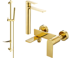 Mexen Zero DF70 koupelnový set, zlatý - 7113DF70-50