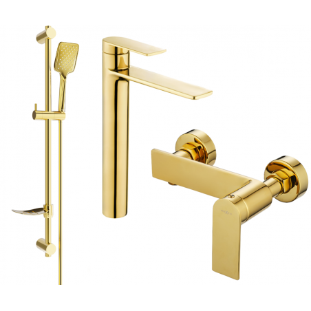 Mexen Zero DF62 sprchová sada, zlatá - 71114DF62-50