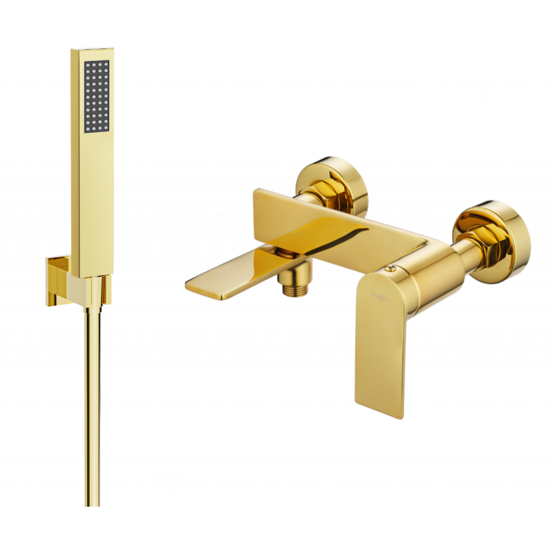Mexen Zero R02 vana baterie se sprchovou sadou, zlatá - 7113R02-50