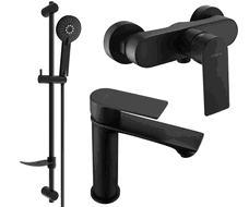 Mexen Royo DF40 sprchový set, černý - 72204DF40-70