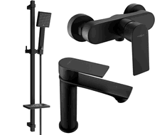 Mexen Royo DQ45 sprchová sada, černá - 72204DQ45-70