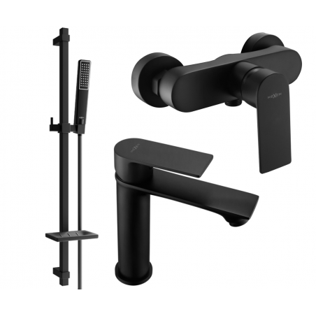 Mexen Royo DQ72 sprchová souprava, černá - 72204DQ72-70