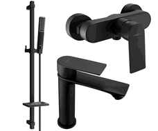 Mexen Royo DQ72 sprchová souprava, černá - 72204DQ72-70