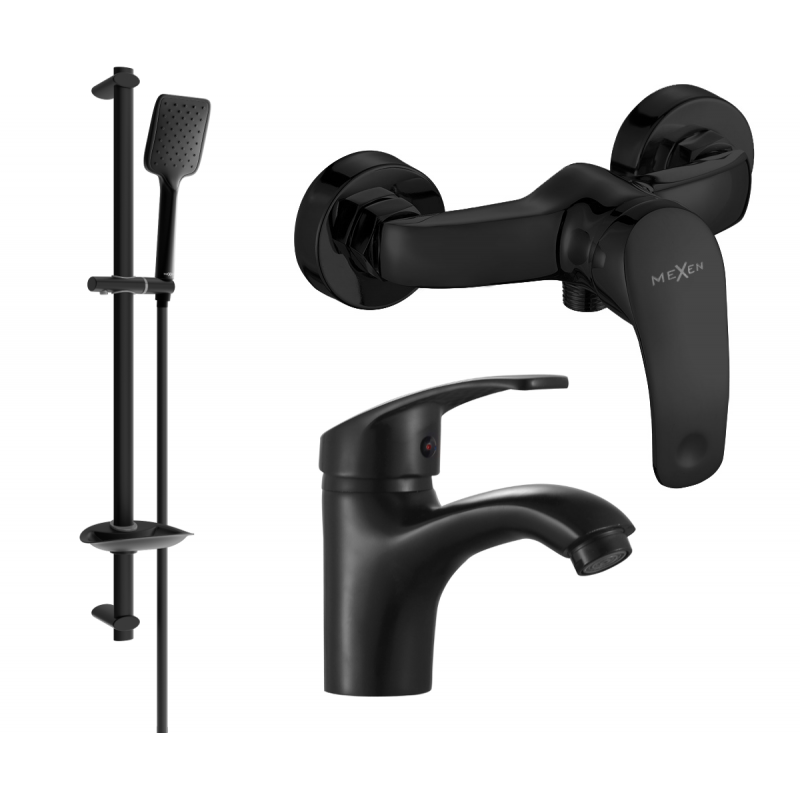 Mexen Fabia DB62 sprchová sada, černá - 746504DB62-70