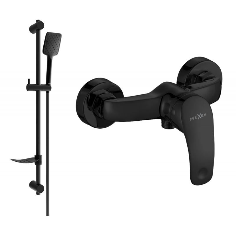 Mexen Fabia DF62 sprchová baterie se sprchovou sadou, černá- 74654DF62-70