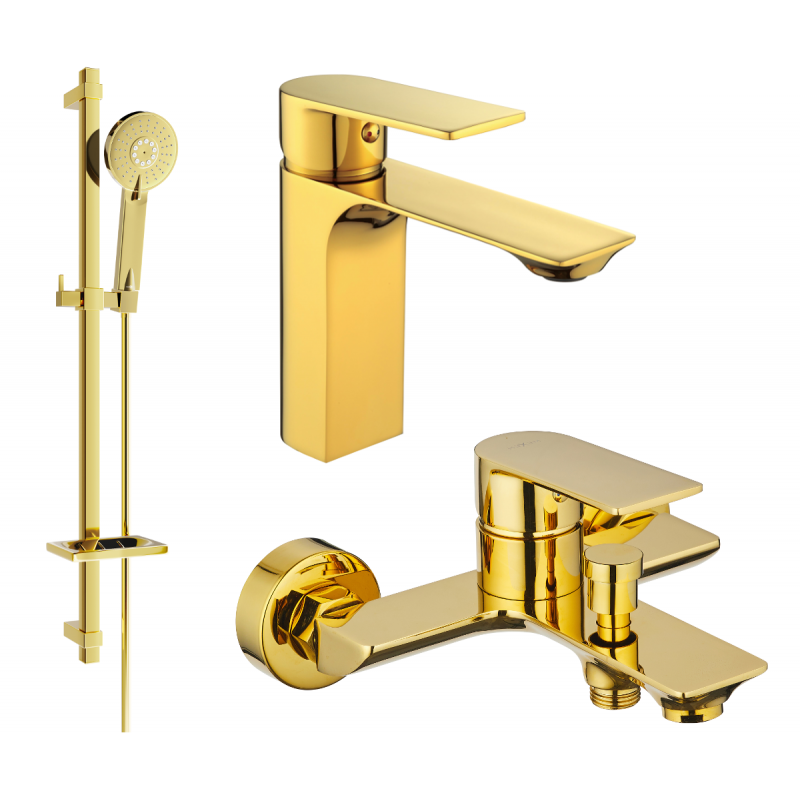 Mexen Alexa DQ40 sada do vany, zlatá - 71203DQ40-50