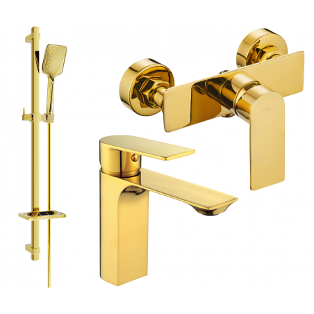 Mexen Alexa DQ62 sprchová sada, zlatá - 71204DQ62-50