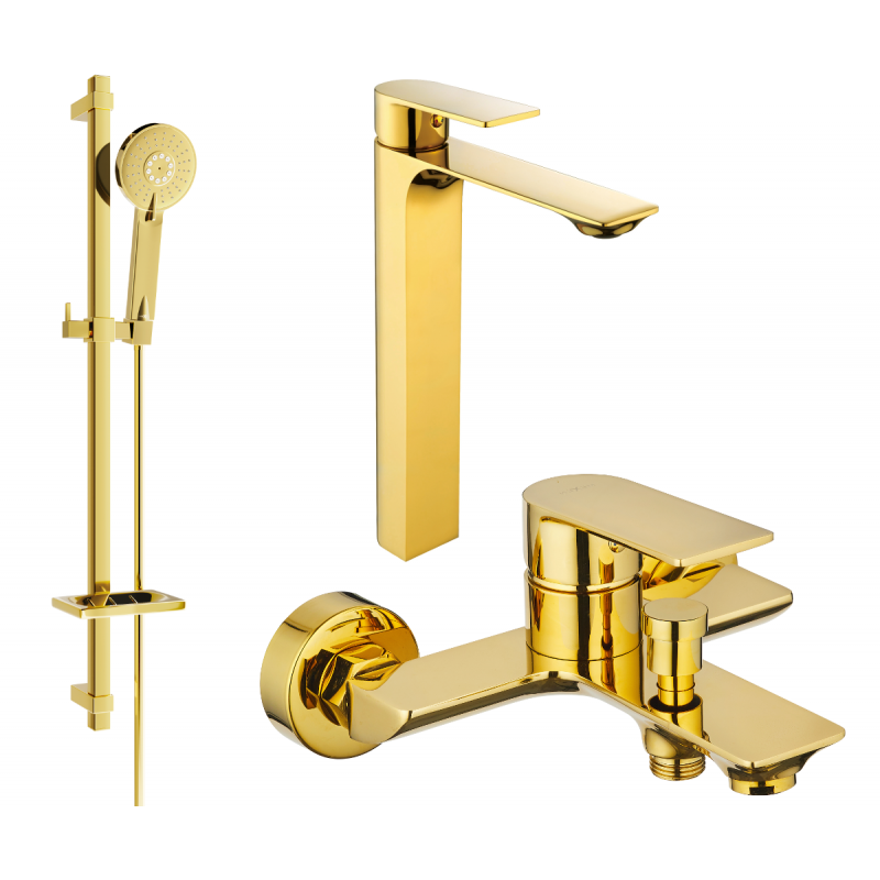 Mexen Alexa DQ40 koupelnová sada, zlatá - 71213DQ40-50