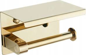 Mexen držák na papír s poličkou, zlatý - 701197-50