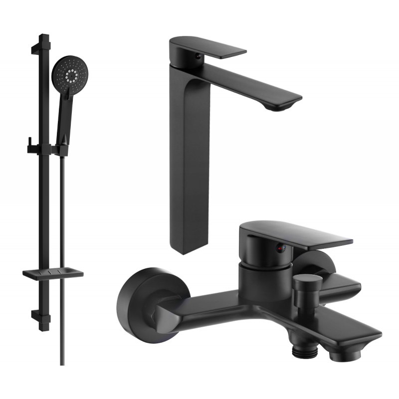 Mexen Alexa DQ40 vanová sada, černá - 71213DQ40-70