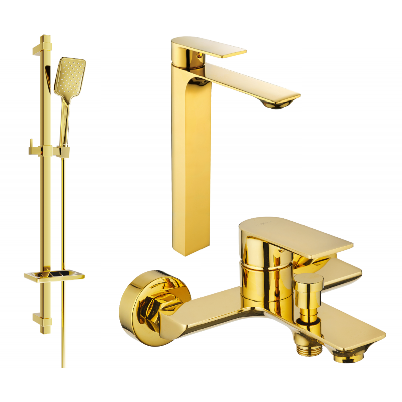 Mexen Alexa DQ62 vanová sada, zlatá - 71213DQ62-50