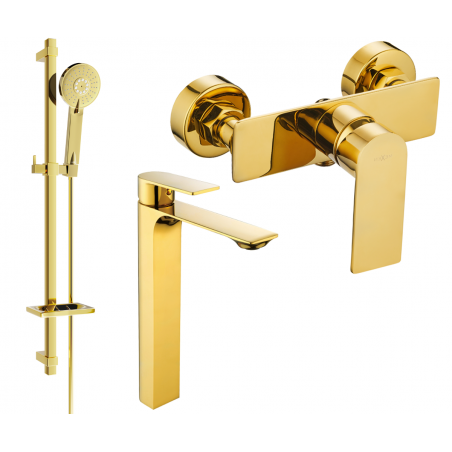 Mexen Alexa DQ40 sprchová sada, zlatá - 71214DQ40-50