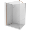Mexen Kioto sprchová stěna Walk-in 170 x 200 cm, transparentní 8 mm, kartáčovaná měď - 800-170-101-65-00